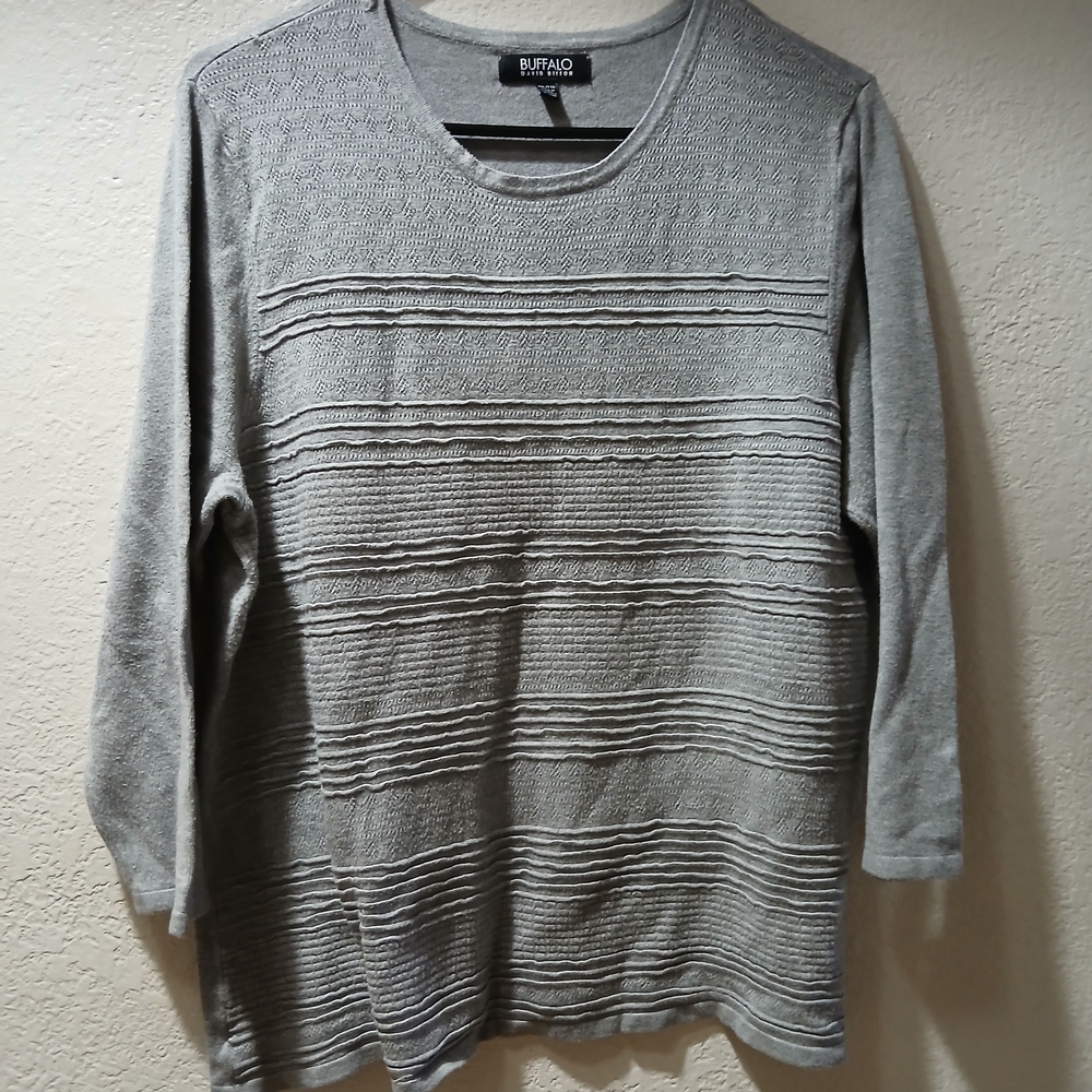 Buffalo Gray Textured Sweater